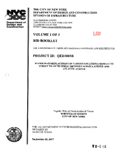 QED1003B - EXECUTED CONTRACT - VOLUMES 1-3